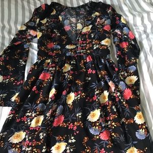 Floral long sleeve dress